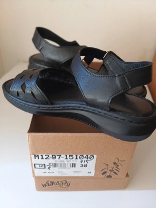 Sandalias de piel mujer negras