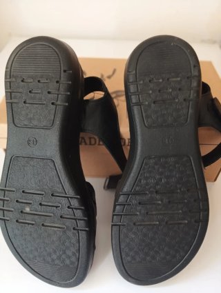 Sandalias de piel mujer negras