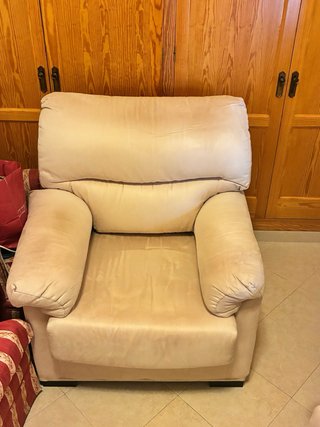 Butacas de tela beige