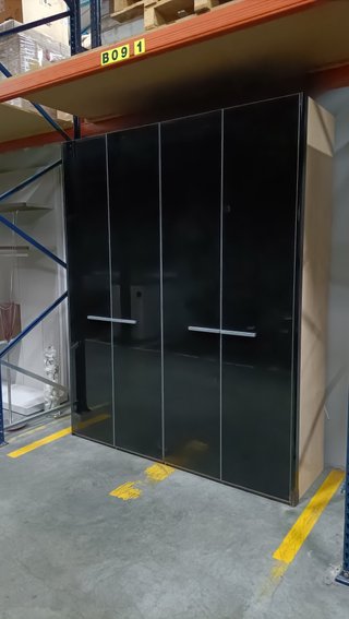Armario exterior cristal negro brillo