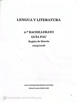 Lengua y Literatura 2.º Bachillerato Guía PAU R...