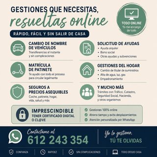 Gestiones 100% online, rápidas y con una persona