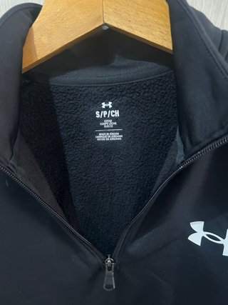 Felpa Under Armour mezza zip nera