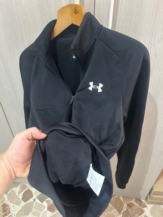 Felpa Under Armour mezza zip nera