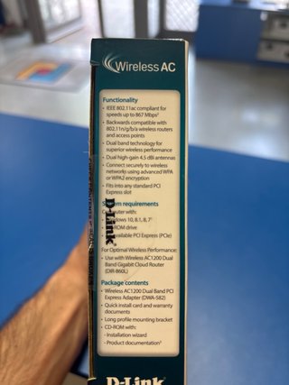 Tarjeta WiFi D-Link Wireless AC1200 Dual Band