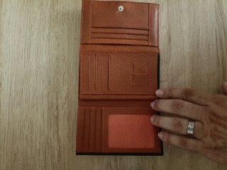 Cartera monedero negra de mujer