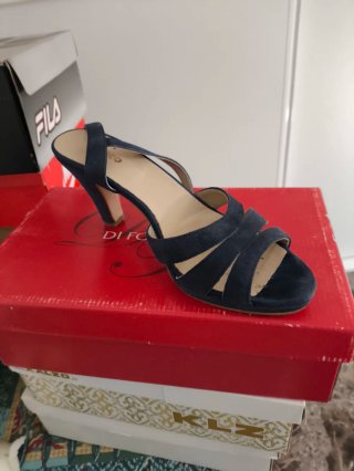 Zapatos de vestir azul mujer