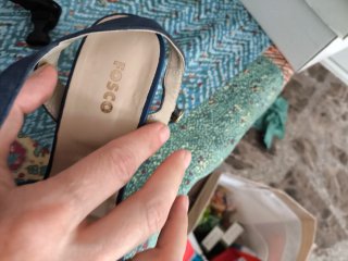 Zapatos de vestir azul mujer