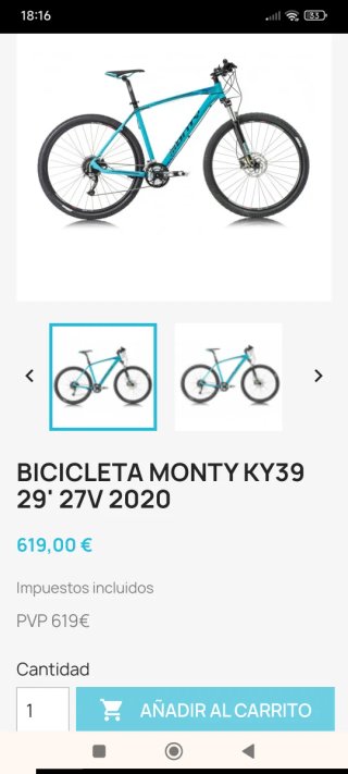 Bicicleta Monty K39
