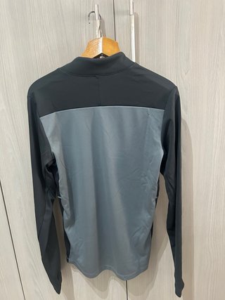 Felpa mezza zip Nike grigia e nera