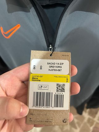 Felpa mezza zip Nike grigia e nera