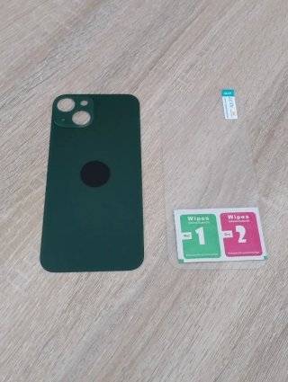Back Cover iPhone 13 verde scuro+ pellicola vetro