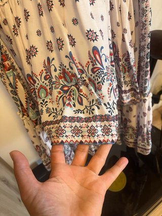 Falda fluida estampado boho talla única