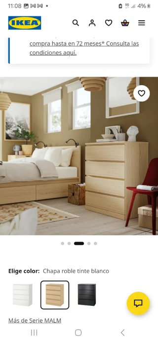 Cómoda Malm IKEA Roble