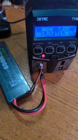 Batería Lipo GTFDR 6500mAh 2S 7.4V 60C T-Dean