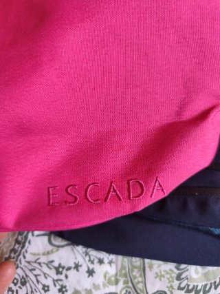Bolso Neceser Escada Rosa y Turquesa