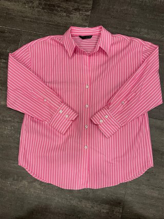 Camisa Zara Rayas Rosas y Blancas
