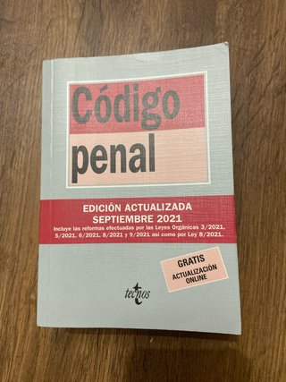 Código penal Ley orgánica 10/1995, de 23 de nov...