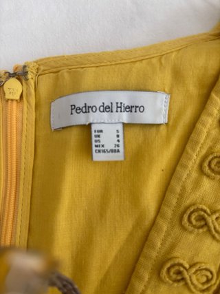 Vestido Pedro del Hierro amarillo Talla S/M