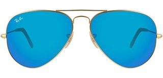 Gafas de Sol Ray-Ban Aviator Lentes Azules Doradas
