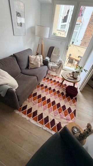 Alfombra Grande Ikea Diseño Rombo 132x198