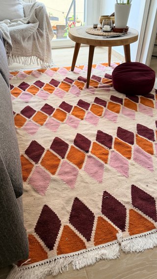 Alfombra Grande Ikea Diseño Rombo 132x198