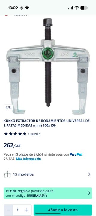 Extractor de rodamientos KUKKO