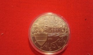 Par monedas 5 EUR y 2 ECU Austria