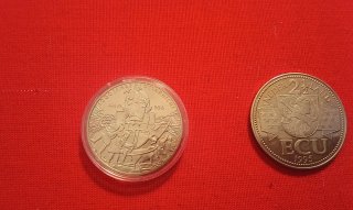 Par monedas 5 EUR y 2 ECU Austria