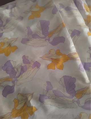 Retal seda estampado flores