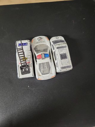 Pack 3 Coches de Juguete de Emergencia