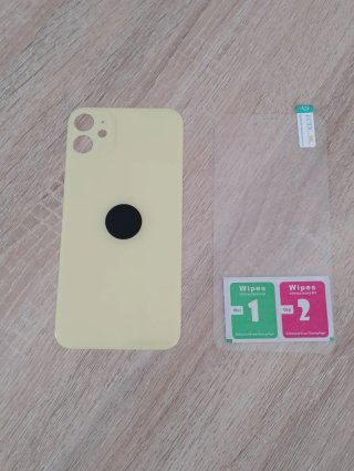 BACK Cover iPhone 11 GIALLO+ Pellicola Protettiva