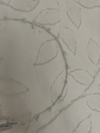 Corona flores comunión azul y blanco