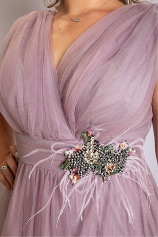 Vestido de fiesta morado largo