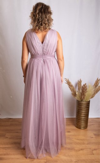 Vestido de fiesta morado largo
