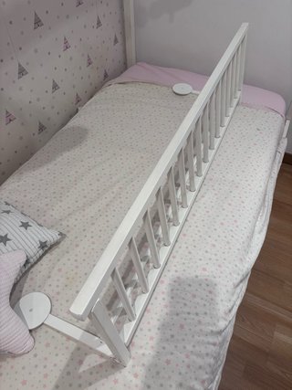 Barrera de Cama Infantil Blanca