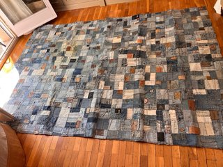 Alfombra patchwork de jeans