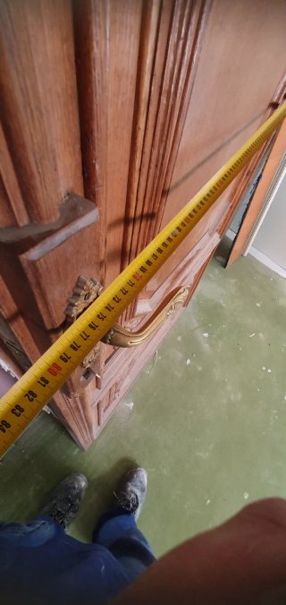 Puerta Madera Maciza con Accesorios y Llave