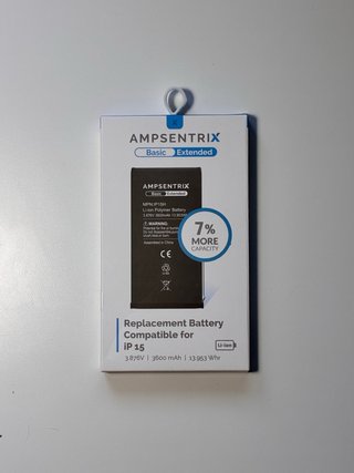 Batteria iPhone 15 Ampsentrix (+7% Capacità)