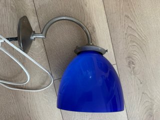 Lampada da muro lettura stile liberty blu