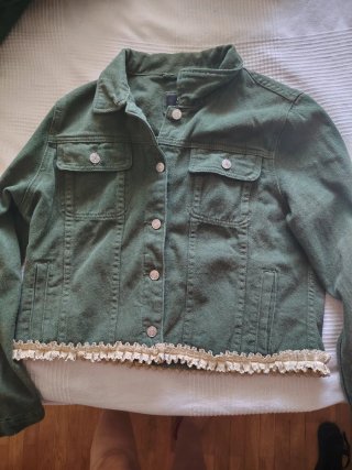 Cazadora vaquera verde oscuro Talla XXL