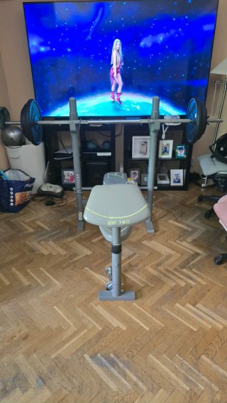 Banco musculación + barras y discos