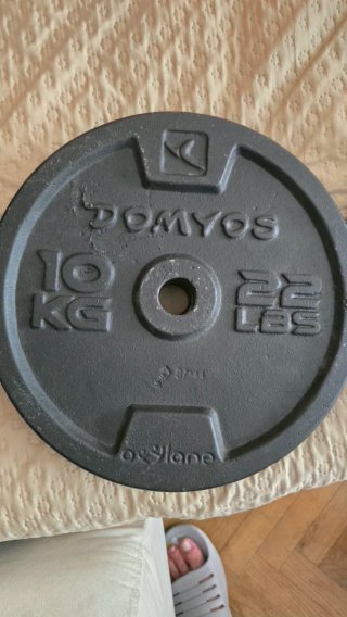 Banco musculación + barras y discos