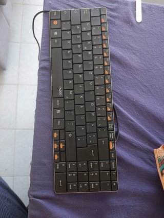 Teclado Rapoo N7200 Slim Acero Negro/Plata