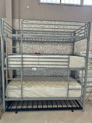 Litera Triple 90x190cm Metal Negra