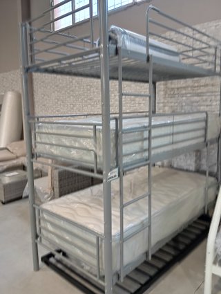 Litera Triple 90x190cm Metal Negra