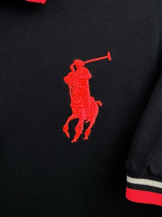 Polo Ralph Lauren Talla M Azul Marino y Rojo