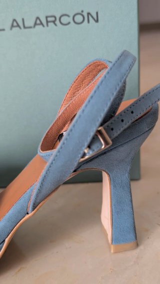 Sandalias Angel Alarcón Talla 37 Azul Flores