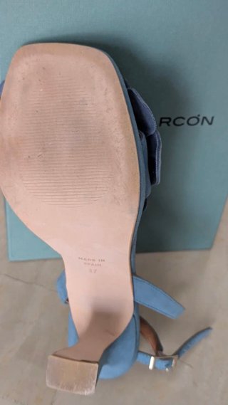 Sandalias Angel Alarcón Talla 37 Azul Flores