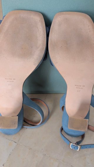Sandalias Angel Alarcón Talla 37 Azul Flores
